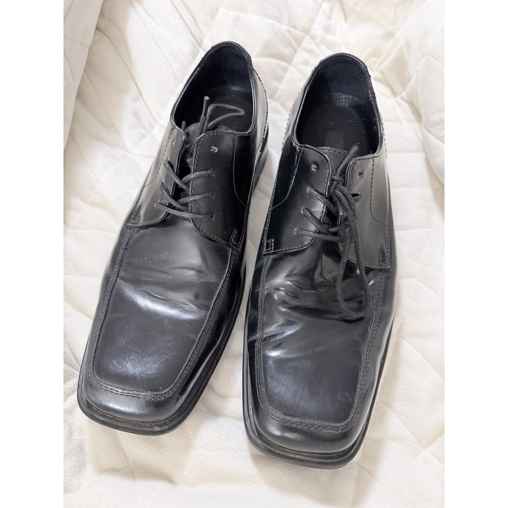 Kenneth Cole Reaction Ortholite Oxford Square Toe Dress Shoe Serve Ice Stat 9.5‎